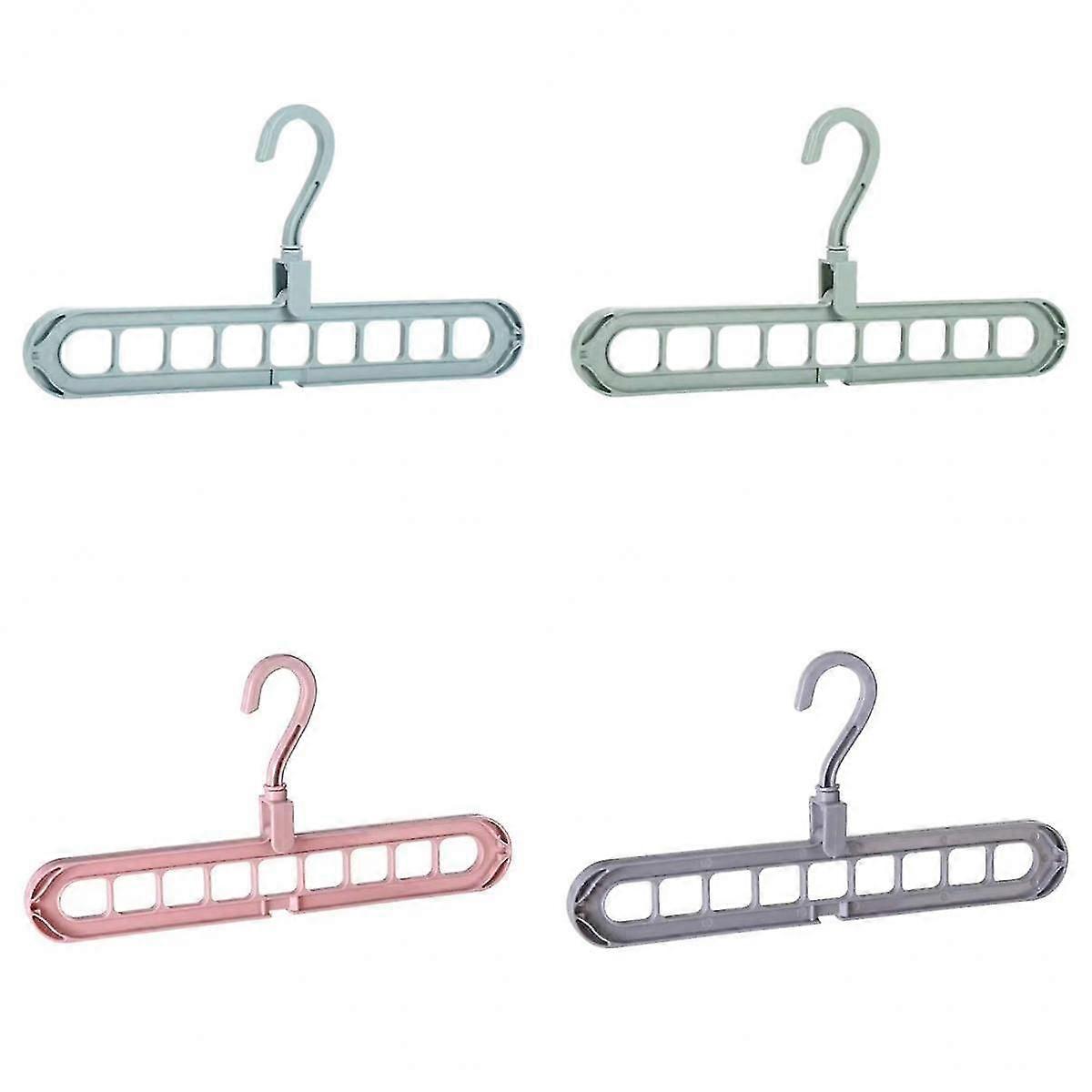 4Pcs Plastic Multi-Port Clothes Hanger Organizer