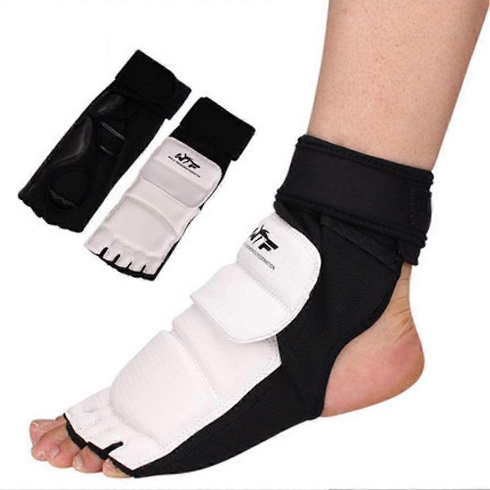 Taekwondo Foot Guard Training Equipment Sparring Gear for Men Women Kids White Size M Muay Thai Kung Fu TKD