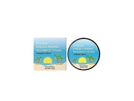 Sunless Tanning Cream - Self Tanner with Mango/Coconut Scent | Easy-to-Apply, All-Skin-Type Formula for Natural Brown Glow | Vegan & Cruelty-Free