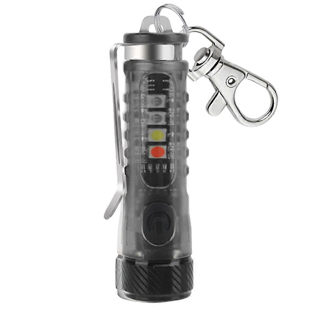 Keychain Torch Mini Flashlight Keychain UV Light Banknote Detection USB Type-C Charging 1Set