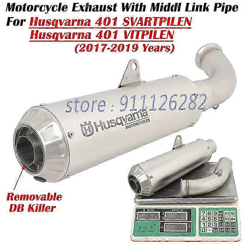 Modified Muffler and Middle Link Pipe for Compatible Motorcycle Models 2017-2019