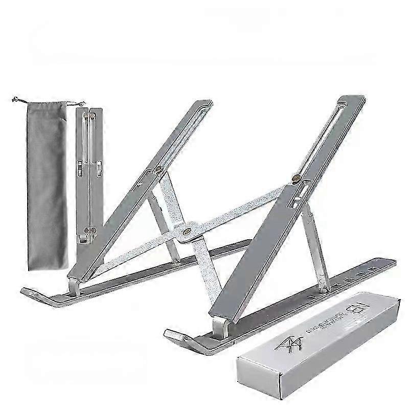 Dual-Layer Aluminum Folding Laptop Stand for Desk Mount Cooling