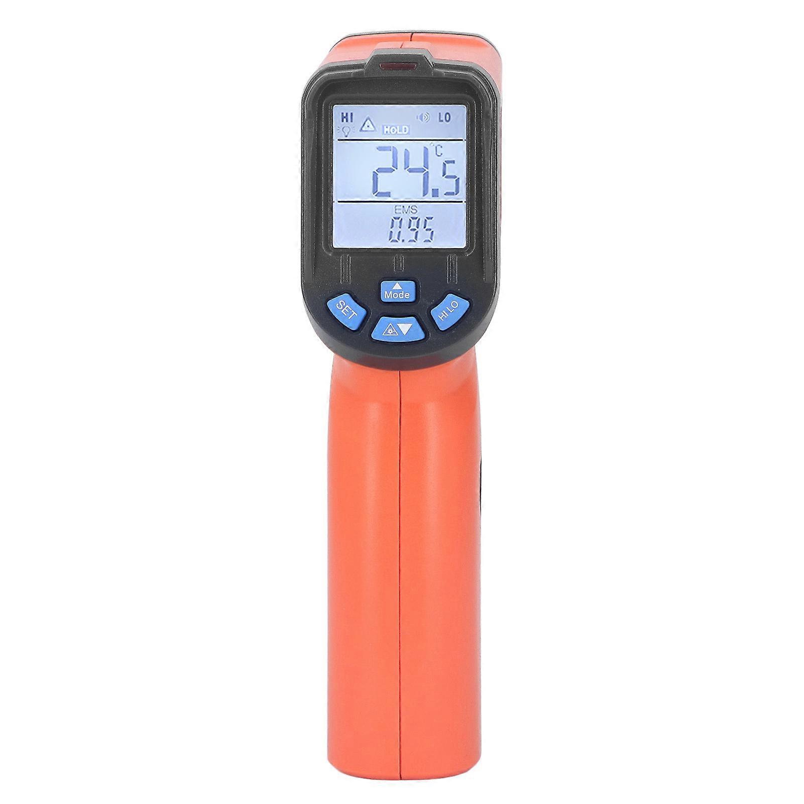 Infrared Thermometer Handheld Non Contact High Accuracy Backlit LCD Screen Industrial Temperature Gun 
