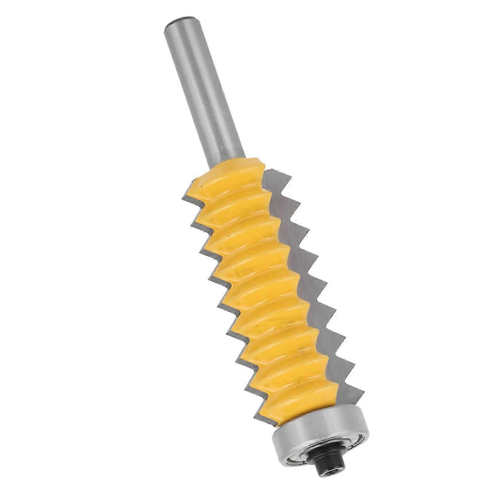 8 Shank Woodworking Cutter Rail Stile Router Bit Wave Type Wood Milling Knife (Multi Tooth Woodworking Cutter 8 x 55)