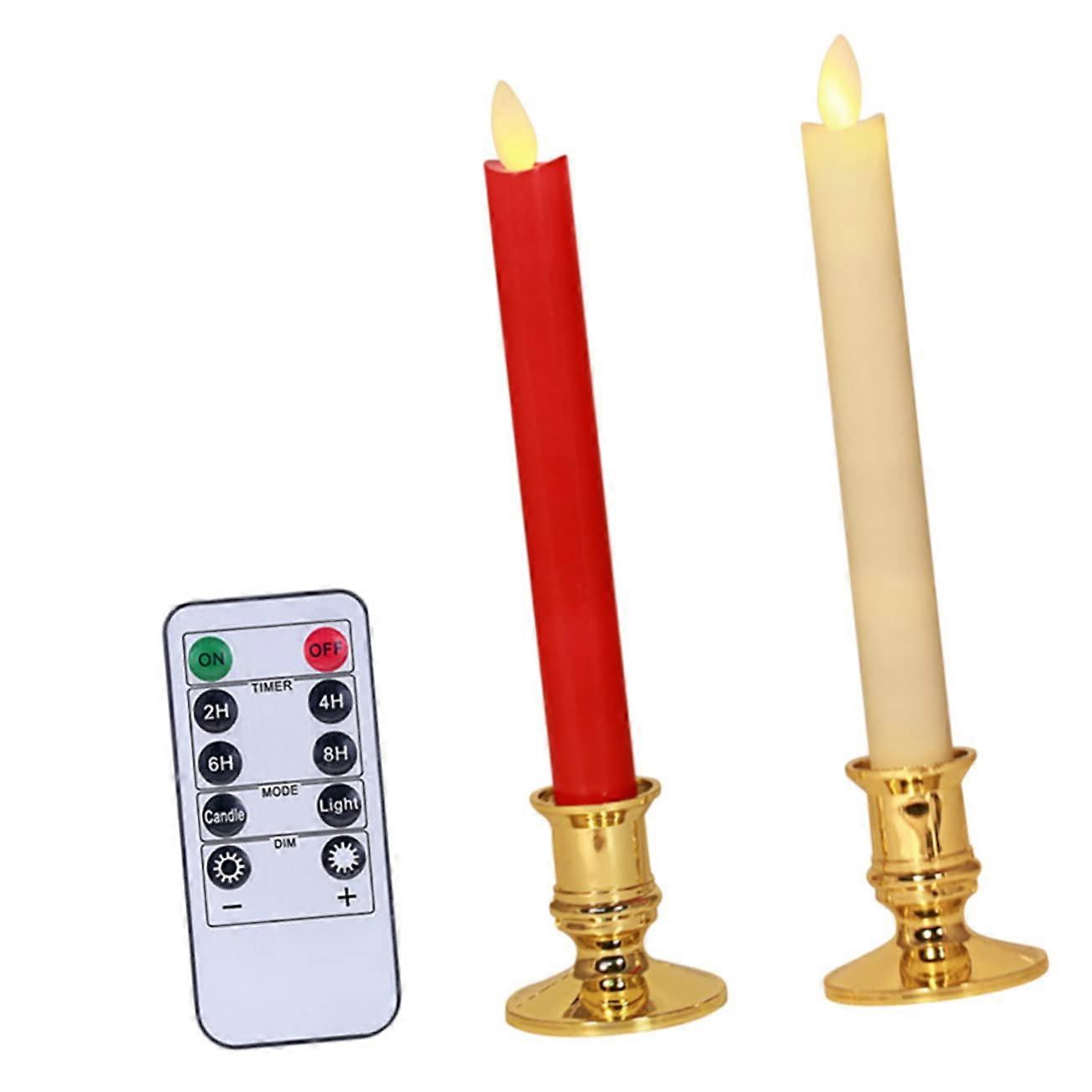 Candle Electronic Lamp with Remote Control, LED Candlestick for Party Decor, Restaurant Table Centerpiece, Warm White Color