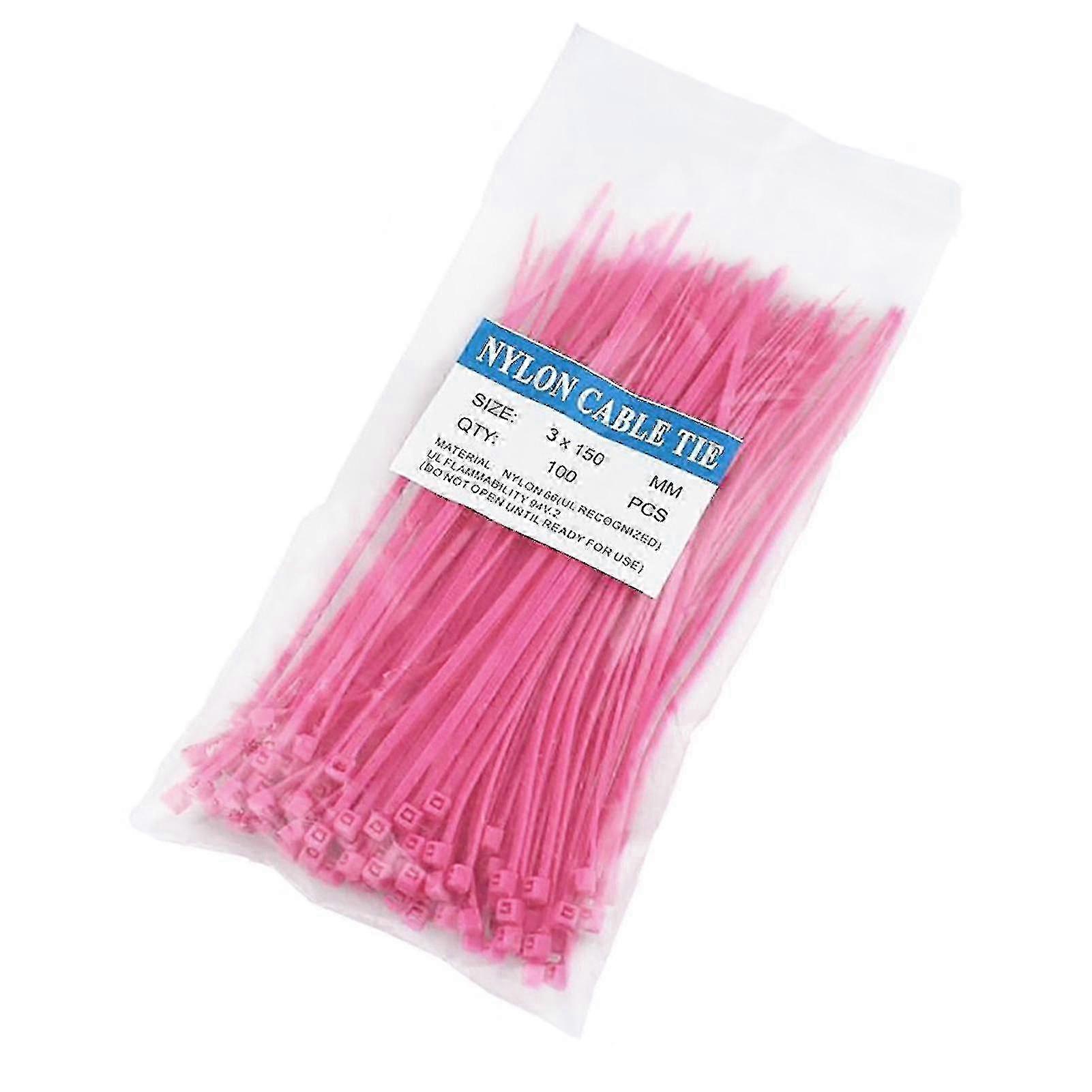 100pcs/set Heavy Duty Cable Ties with Good Insulation in 7 Colors for Home