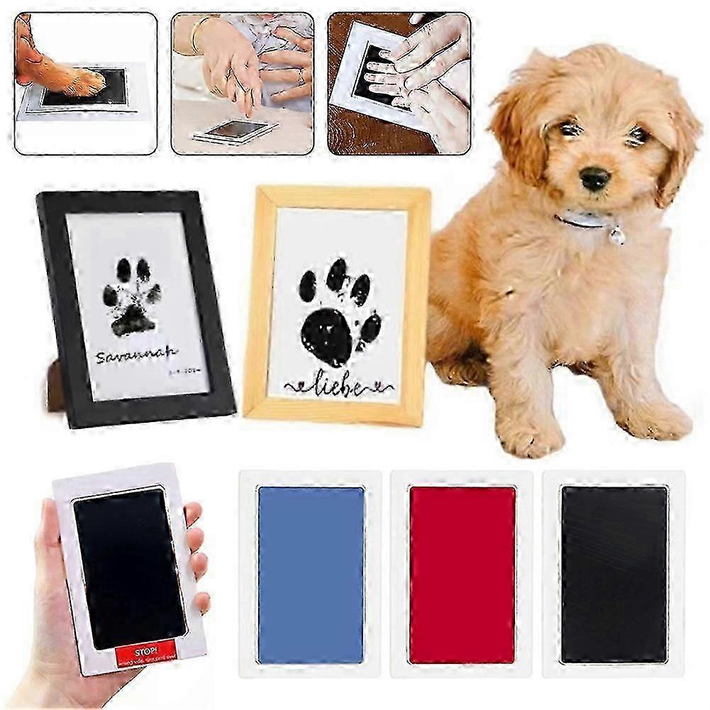 Newborn Handprint and Footprint Kit Clean Touch Ink Pads Imprint Cards Inkless Hand and Feet Stamp for Dogs