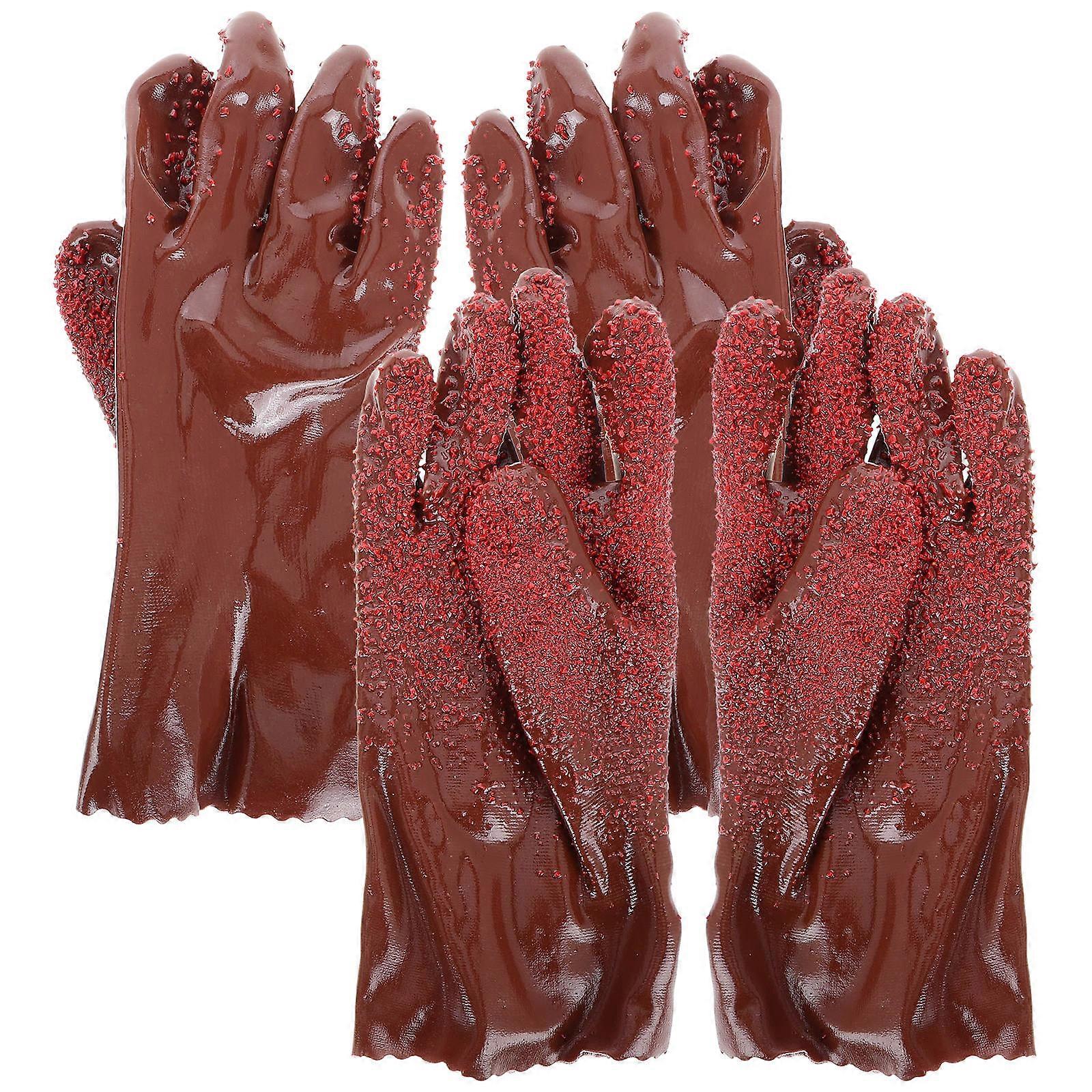 2 Reusable Drain Gloves with Flexible Snake Design, Heavy Duty Plumbing Gloves for Men and Women, Slip Resistant Grip for Cleaning and Plumbing Tasks