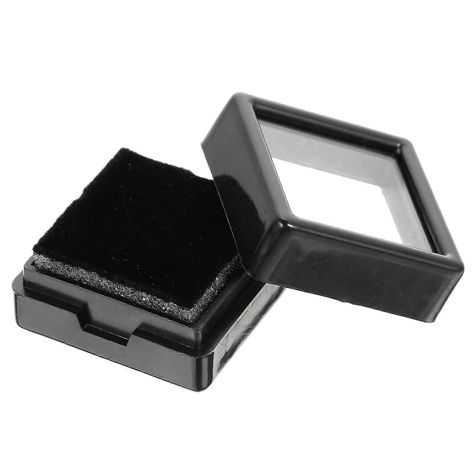 Acrylic Ring Box 20Pcs Black Durable Material Compact Proposal Ring Box for Rings