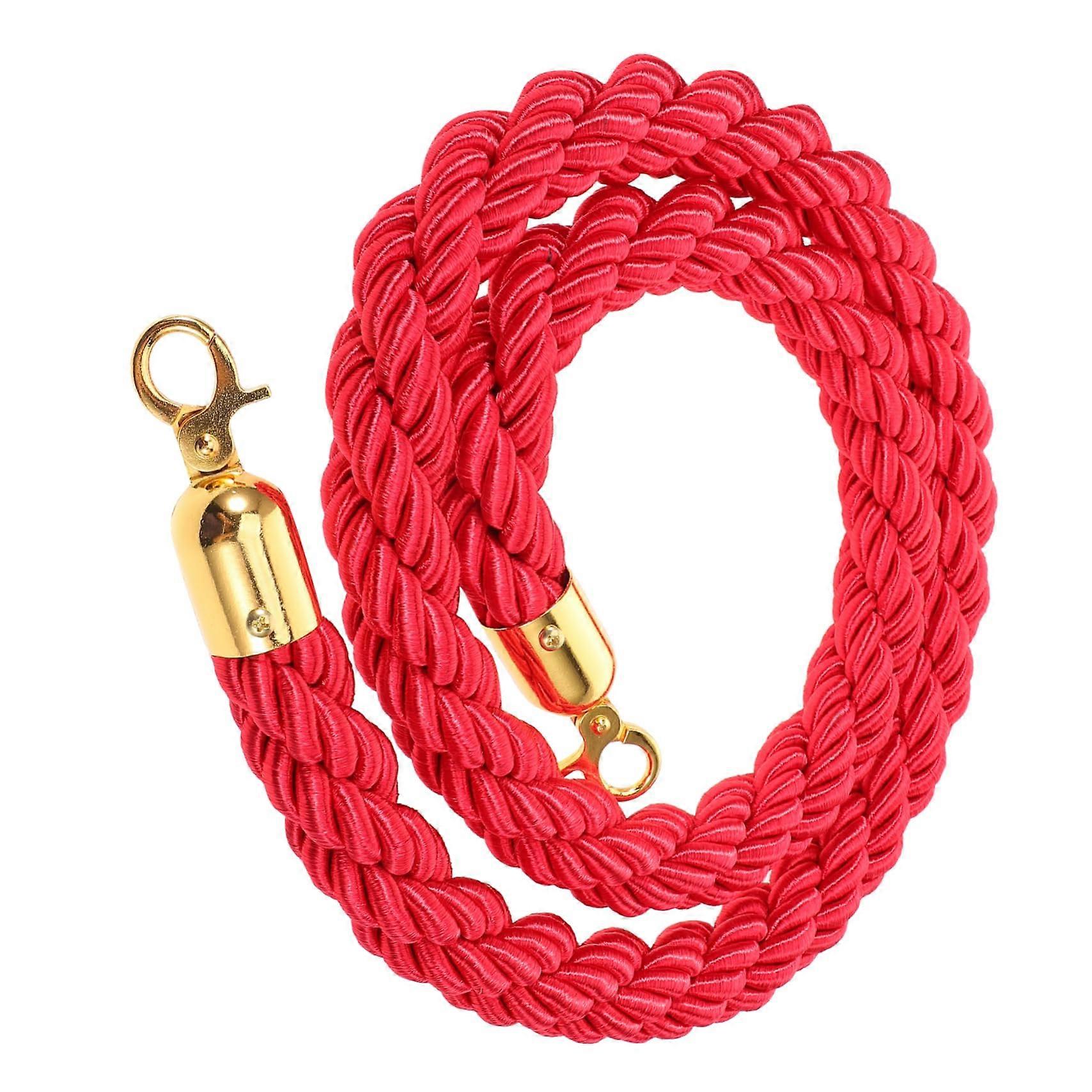 Queue Rope with Hook, Barrier Rope for Events, Hotels and Airports for Safety Devices and Queue Management