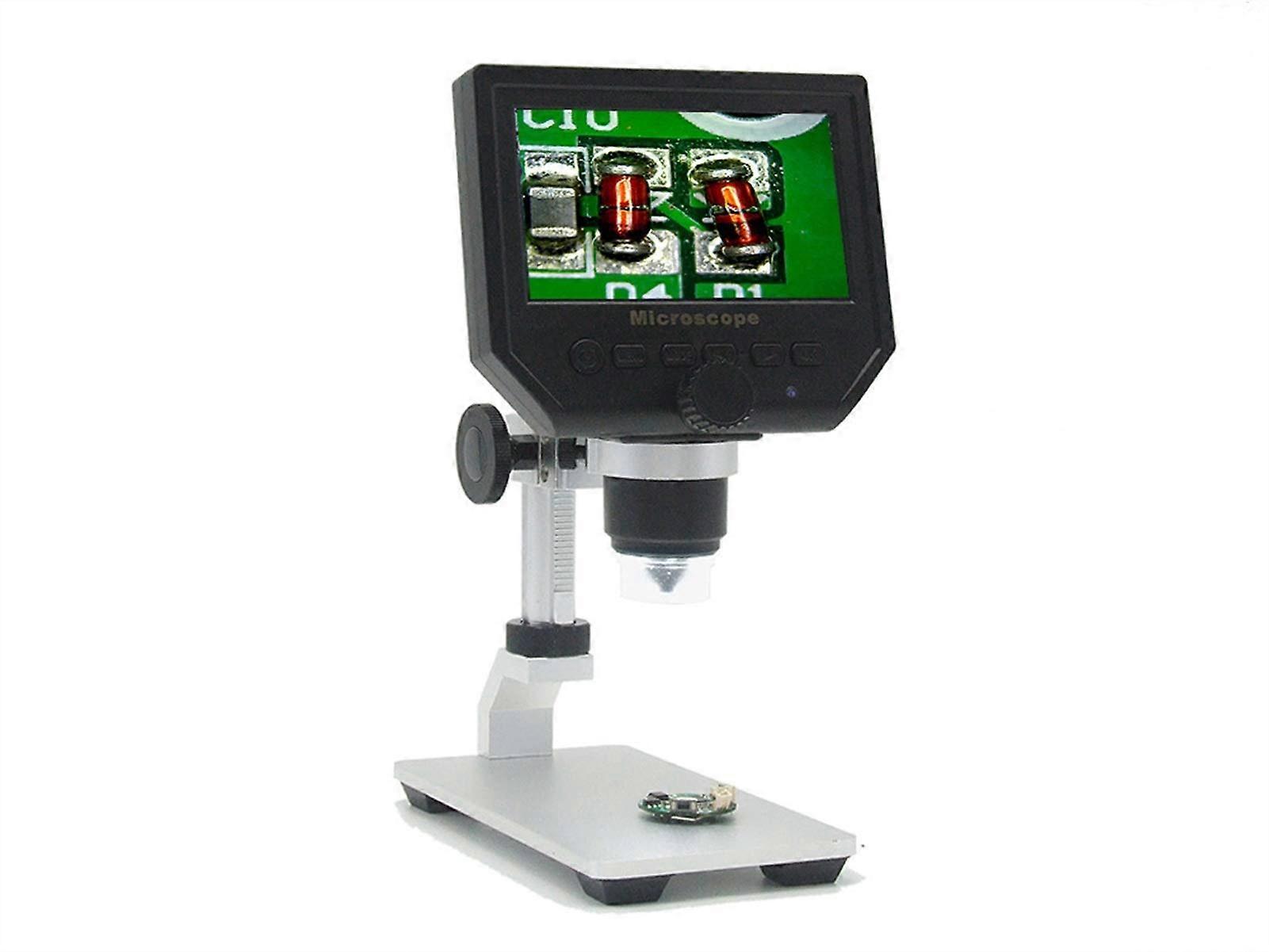 Digital Microscope G-600 with Screen, Industrial Metal Bracket, High Magnification Electron Microscope