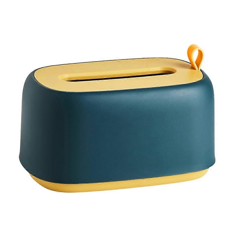 Modern tissue box made of pure acrylic in solid color for home, hotel room, desktop tissue box tabletop (Blue) Blue