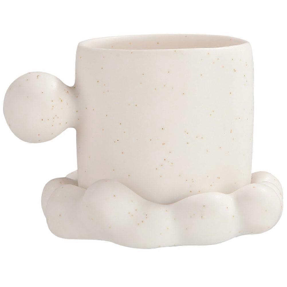 Elegant Ceramic Coffee Mug For Soup Round Base Cafe Use 1Set