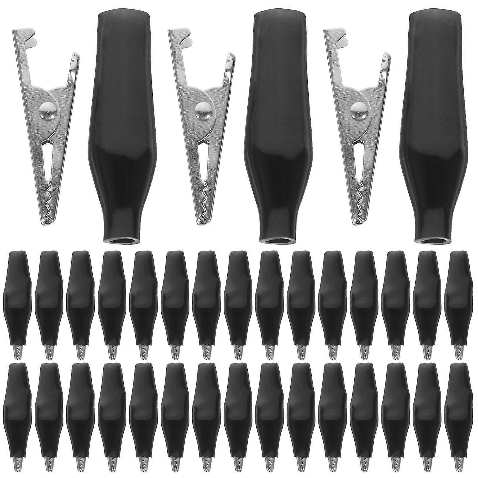 Test Lead Clips Clips Electrical Engineering Soldering PVC Insulated 100Pcs