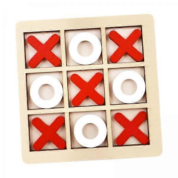 Board Game Toe and Cross - 4 Player XOXO Chess Set, Wooden Table Toy for Children, Family Fun, Indoor Game