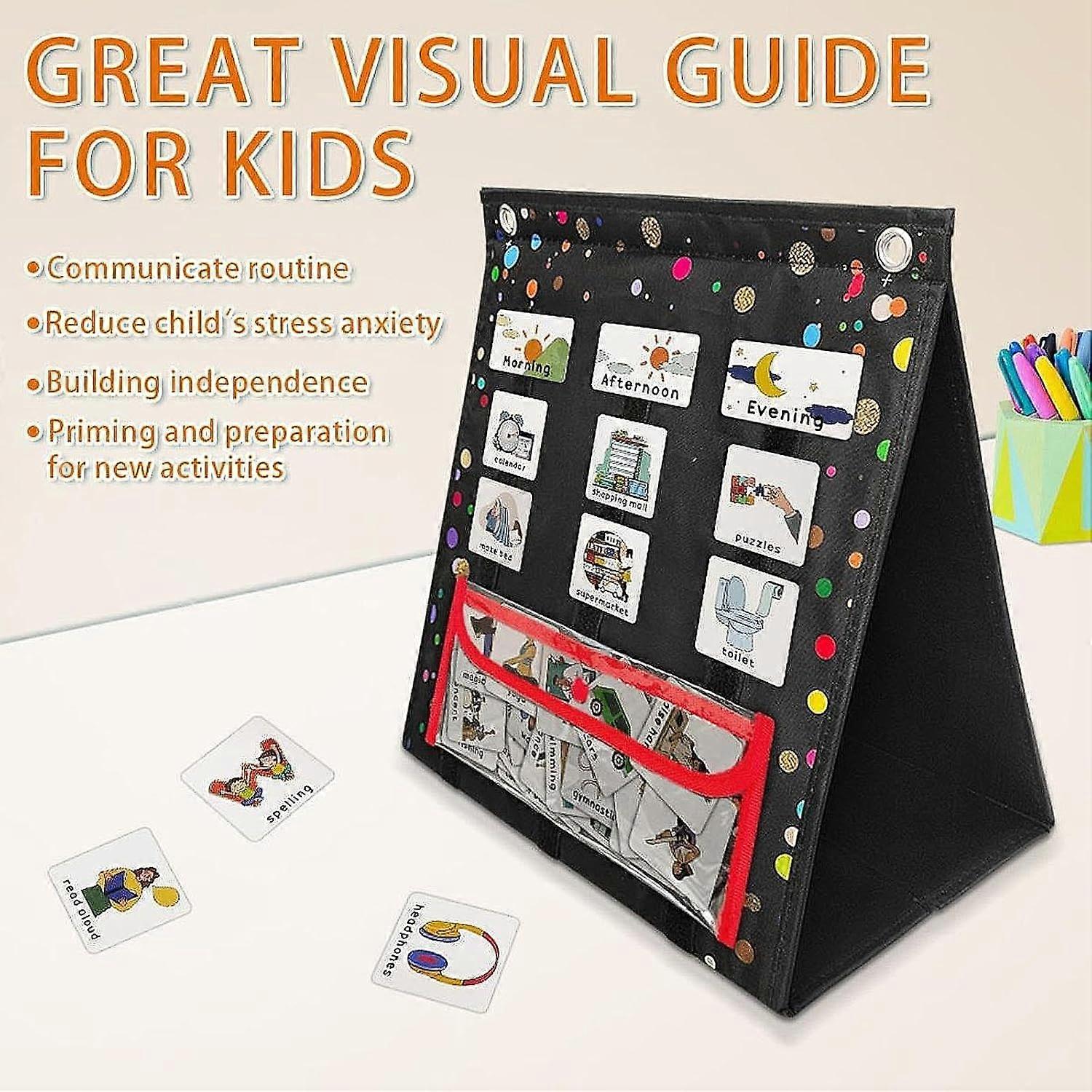 Visual Schedule Calendar Diagram for Kids Colorful Routine Task Diagram ...