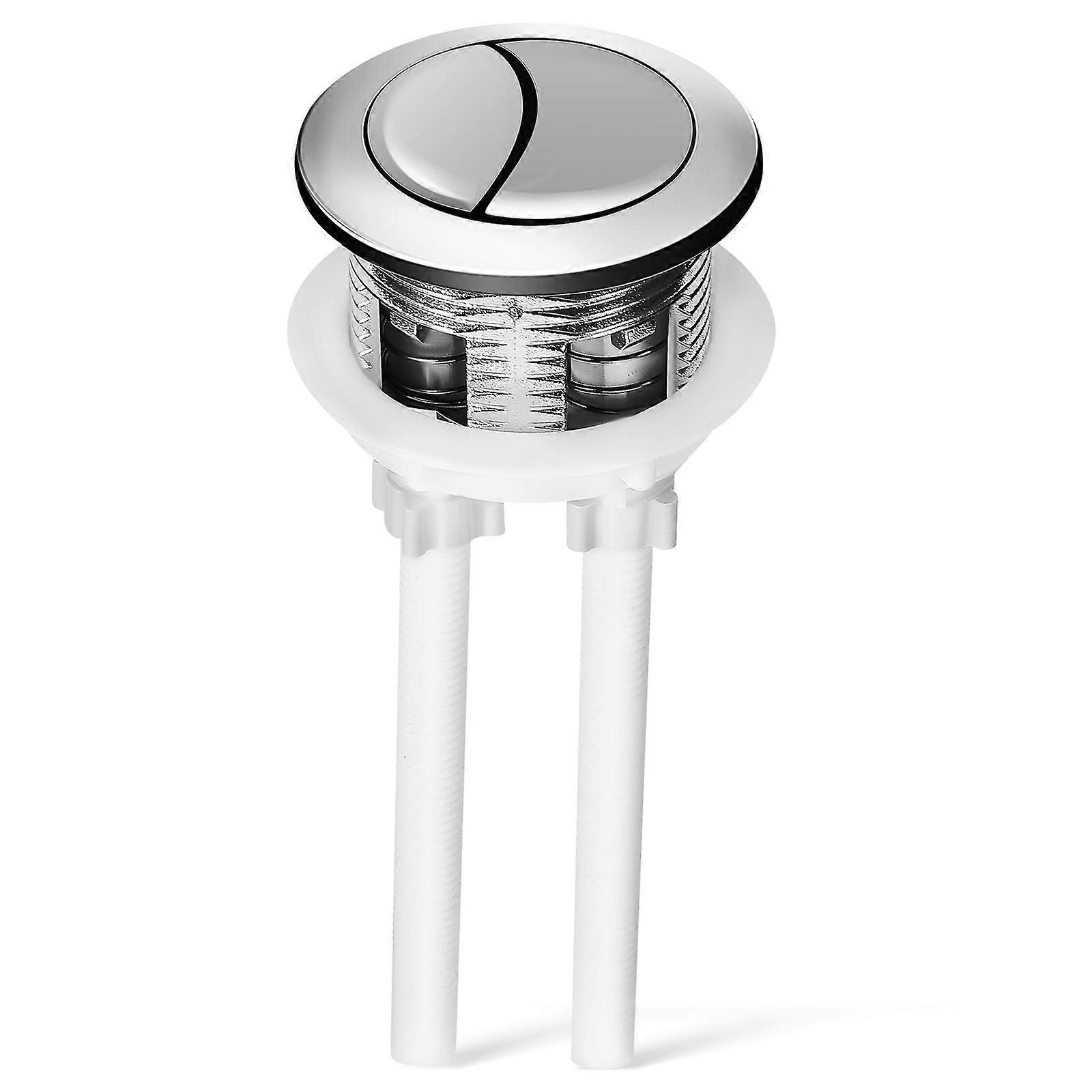 Push Button Simple Design Toilet Tank Dual Button Diy Enthusiasts 14.70X4.70X4.70Cm 1Set
