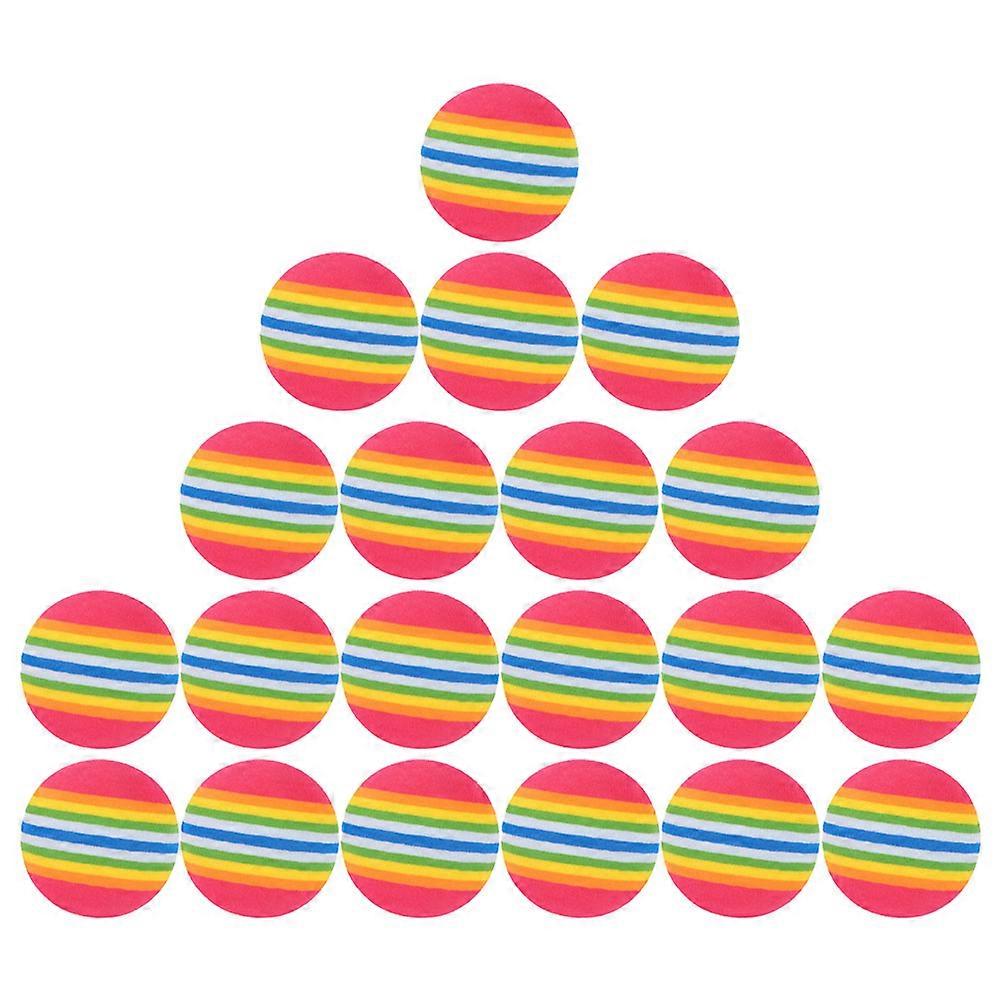 Indoor Golf Balls Round Shape Soft Plastic For Close Range Hitting Training 20Pcs