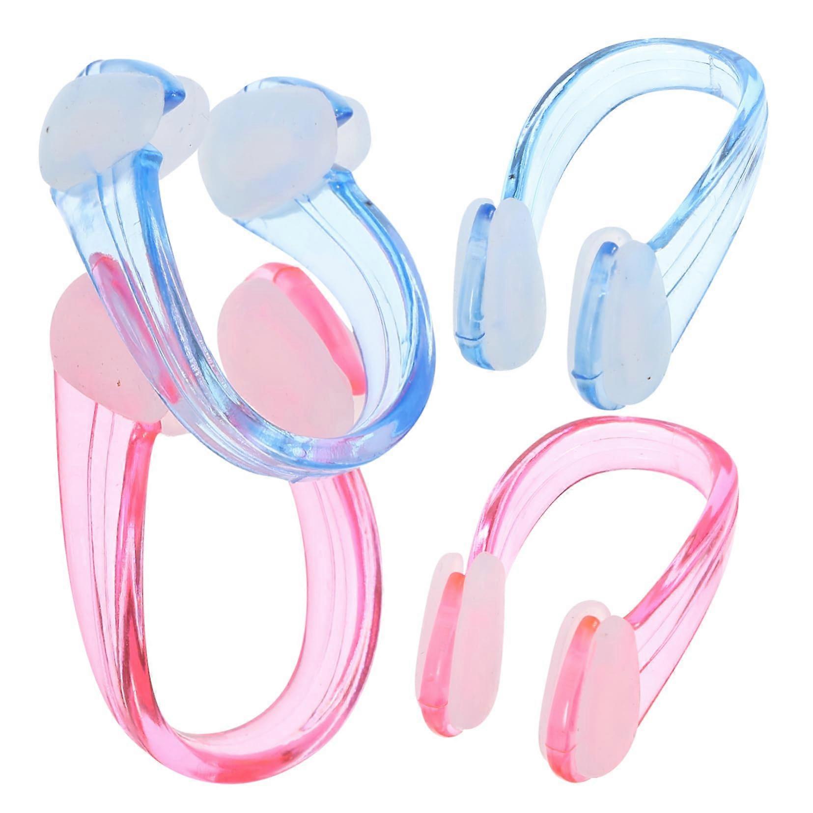 4 pieces nose clips silicone nonslip for adults for swimming portable and use