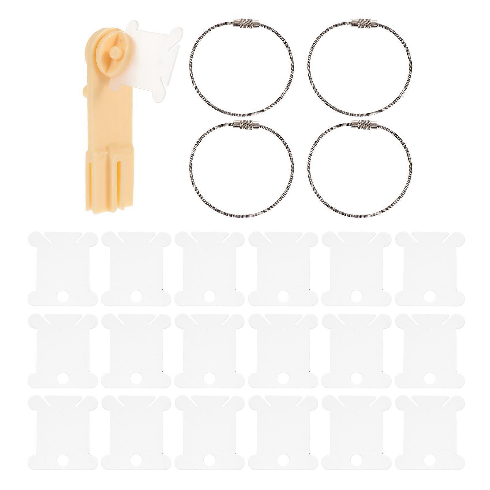 Thread Winder Manual Wool Winder Multi Color Thread Board Durable Prevent Tangles 1Set