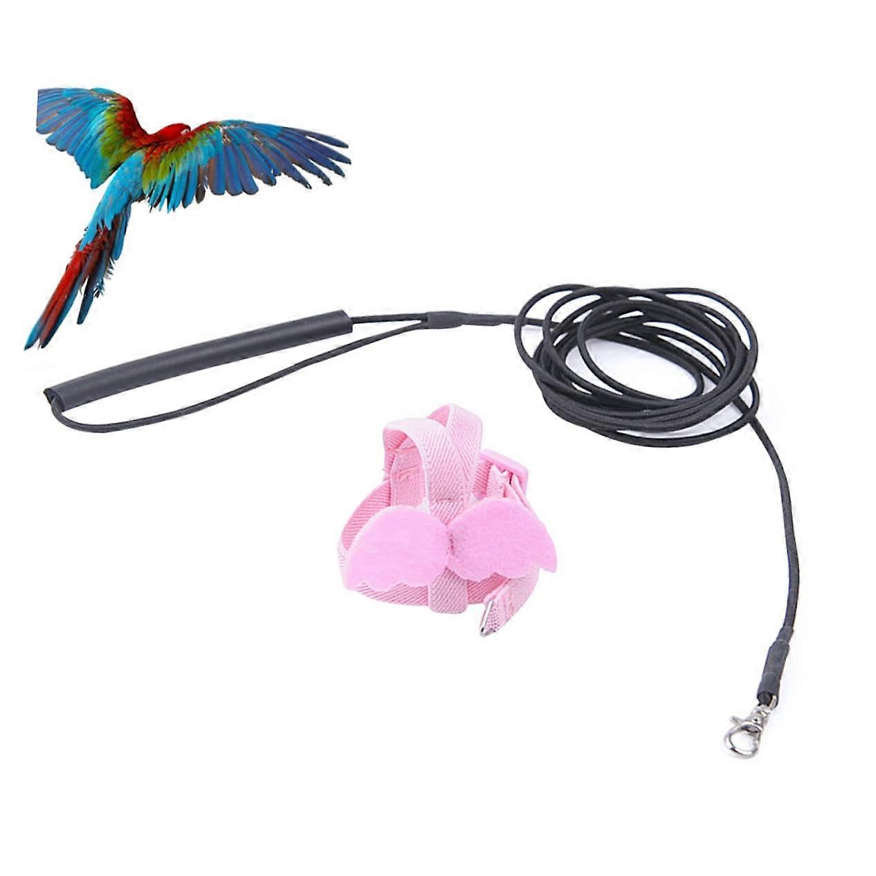 1 x Parrot Harness with Wings and Elastic Rope for Home Birds Made of Durable Material for Safe Flying Fun