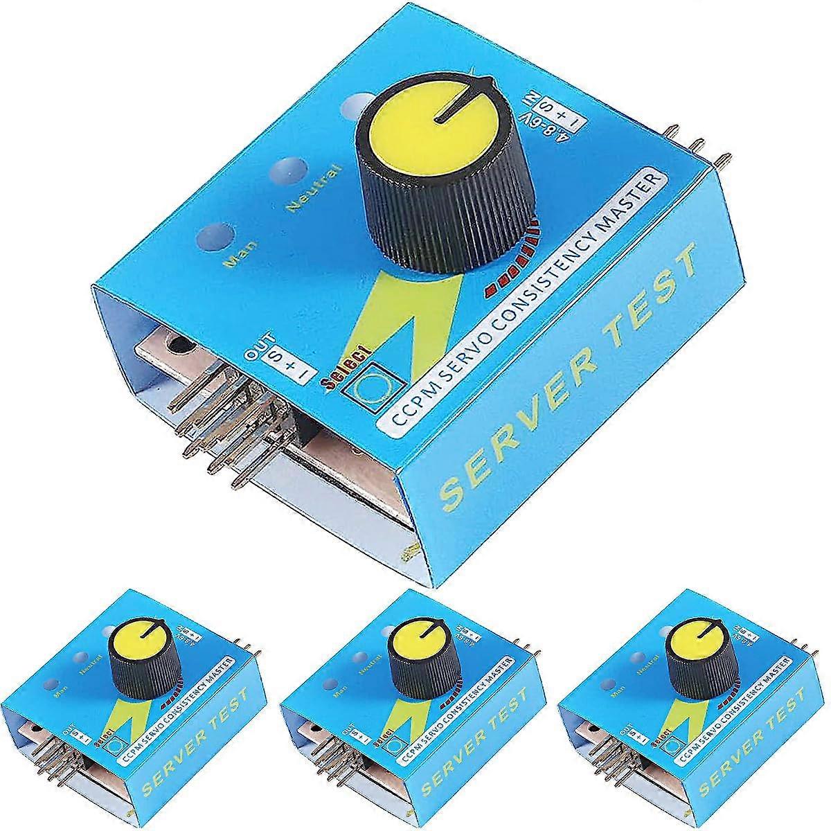 RC Servo Tester Set Of 4 3CH ECS CCPM Consistency Master With Reverse Polarity Protection For RC Heli Car Boat