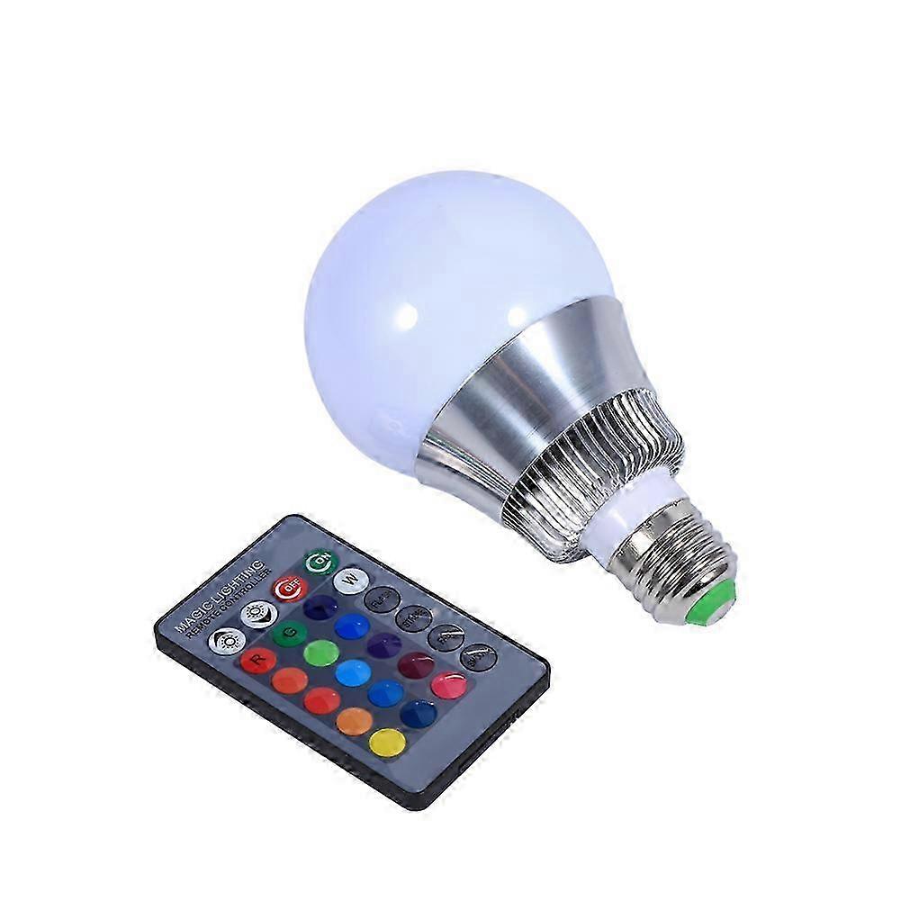 16 Color RGB LED Light Bulb with Remote Control - 10W Color Changing Lamp E27 for Home Lighting & Ambiance, 85-265V