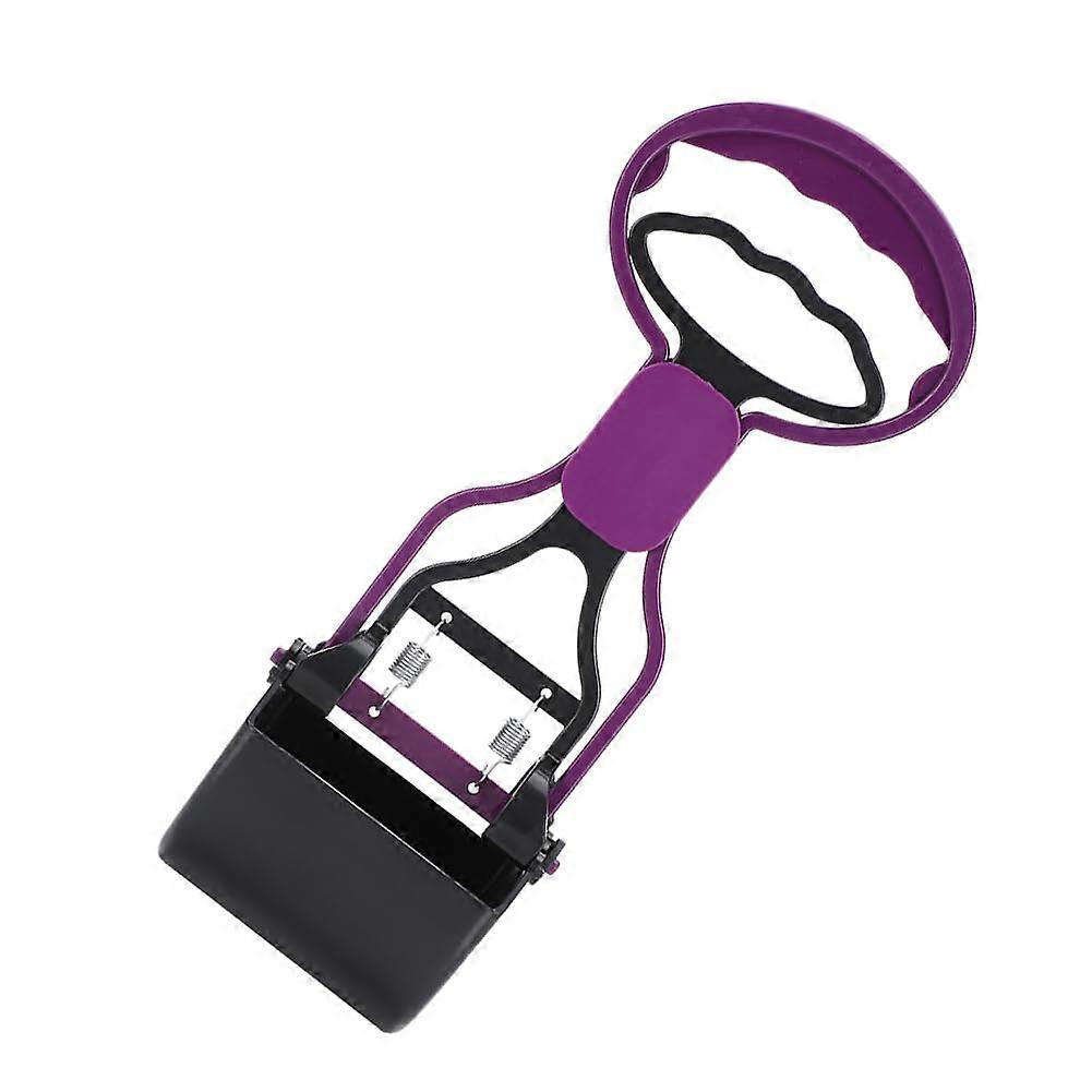 Pet Pooper Scooper - Foldable Long Handle Poop Scooper for Dogs, Cats, and Puppies, Purple Cleaning Tool