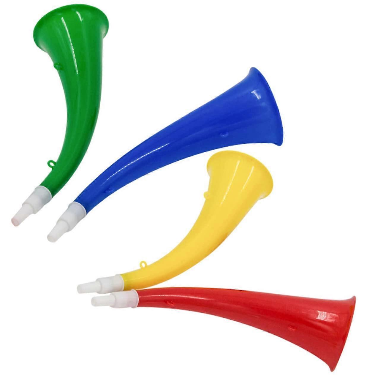 4 Pcs Trumpets Unique Oxhorn Design Musical Instruments for Parties Assorted Colors Fun and Practical