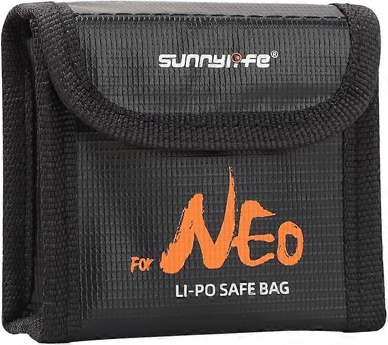 DJI Neo Fireproof Explosion Proof Nylon Battery Carry Case, black/orange