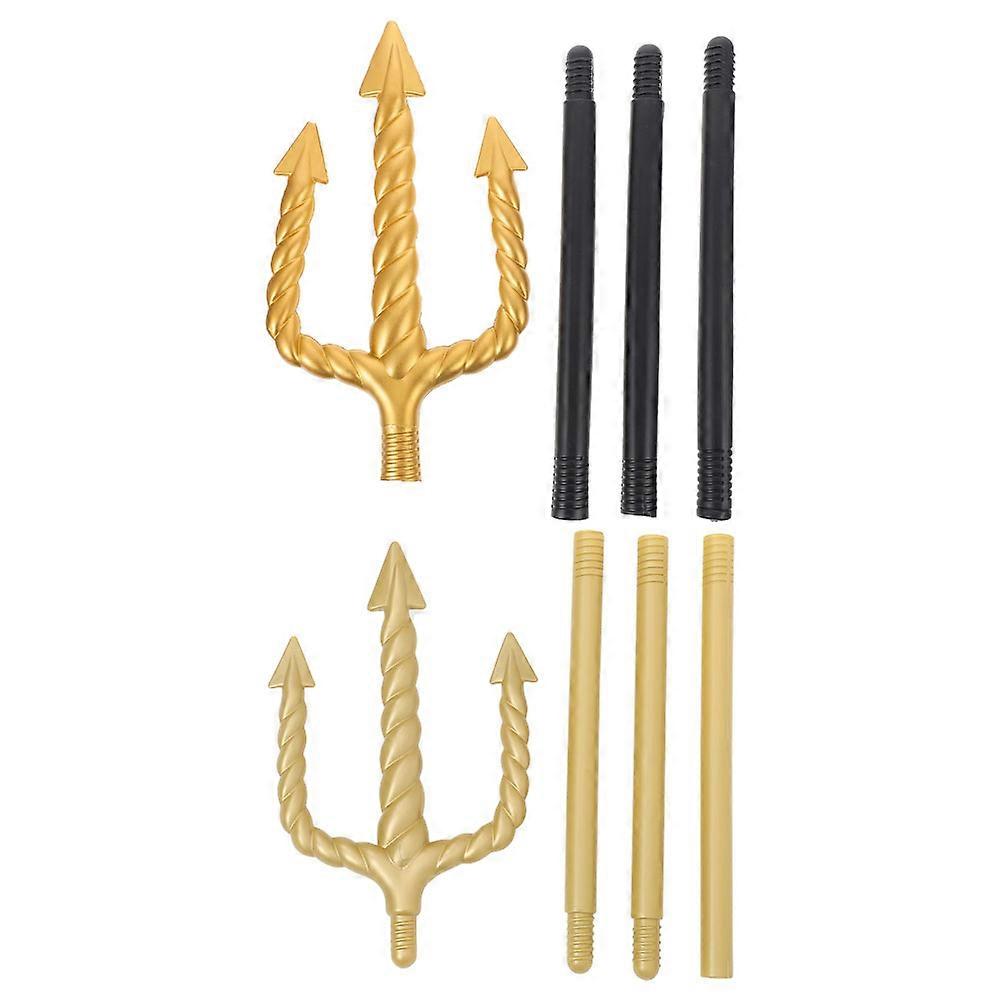Cosplay Demon Fork Plastic Performance Prop Masquerade Photography 48.4×7.5×0.8in 2Pcs