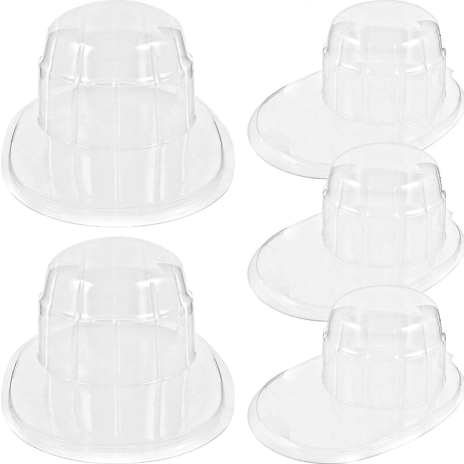 5pcs Transparent Plastic Baseball Cap Shapers Hat Display Holders for Storage Use
