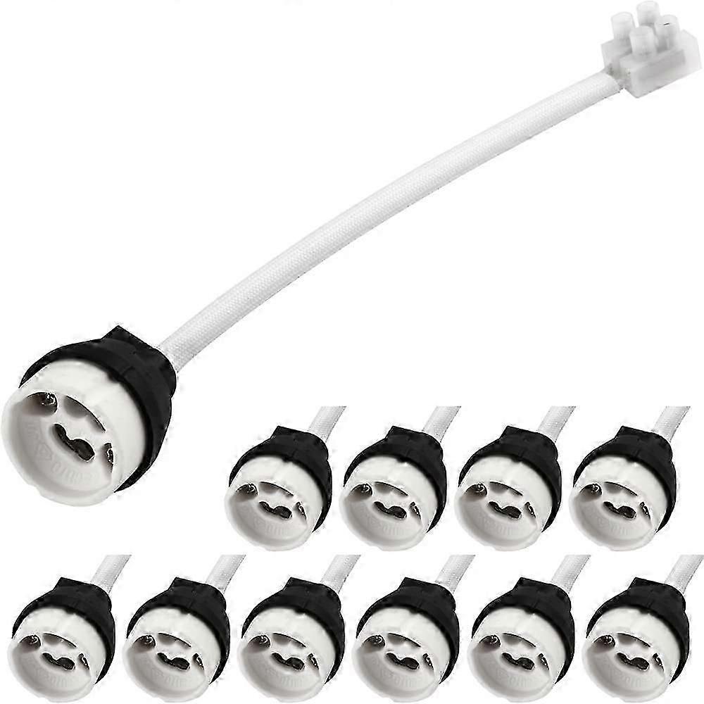 10-Piece GU10 Light Bulb Socket Terminal Set for Easy Lamp Installation