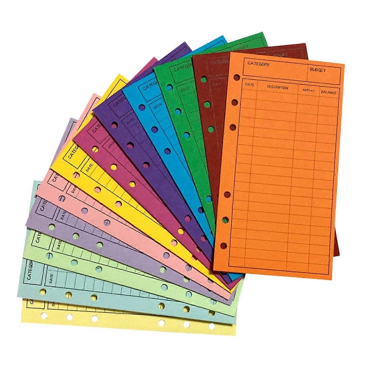 Budget Envelopes Set of 12 Colorful Cardboard Cash Envelopes for Budgeting and Planning Organization