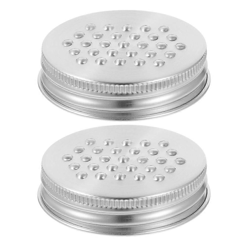 Mason Jar Lid Shredder Lids for 70mm Mouth Jars Kitchen Use Silver 2Set