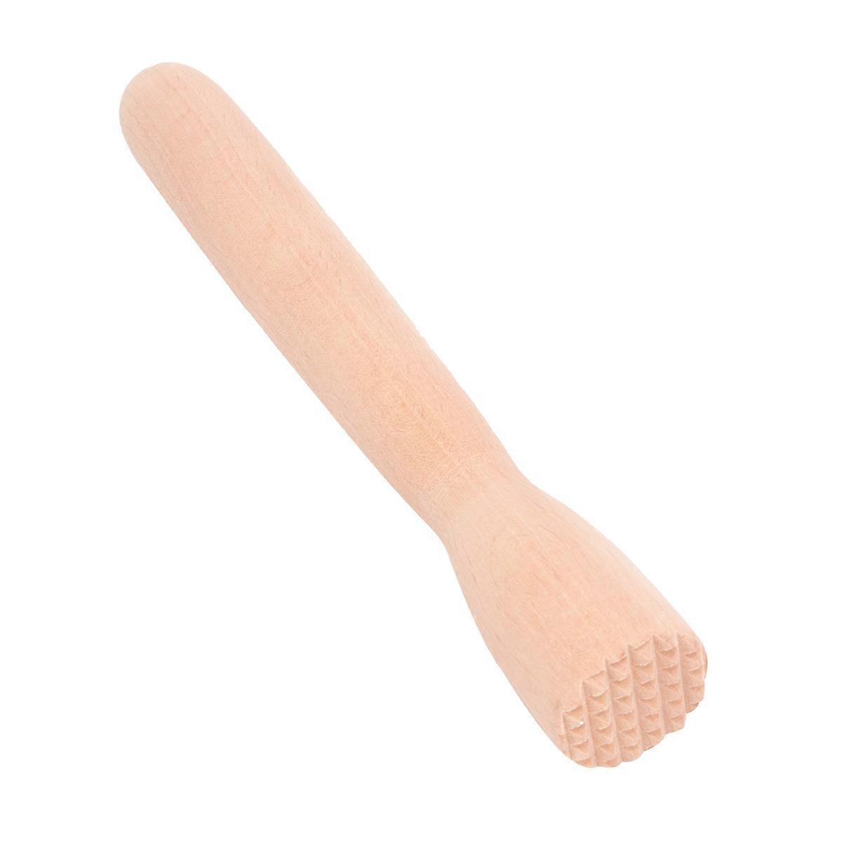 Light Brown Plastic Garlic Masher for Home Use Ergonomic Design Food Grinding Tool 12.5 in