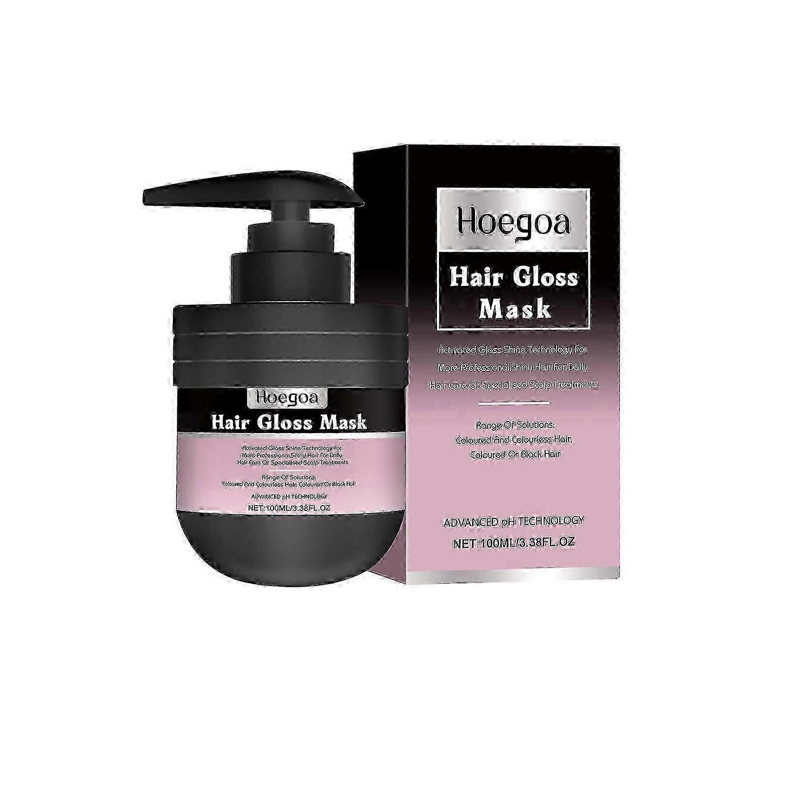 Masque Hair Gloss, Masque Cheveux Lisses Formule Lissante & Nourrissante Pour Cheveux Endommagés & Secs Salon Soins Capillaires de Qualité Avec Naturel