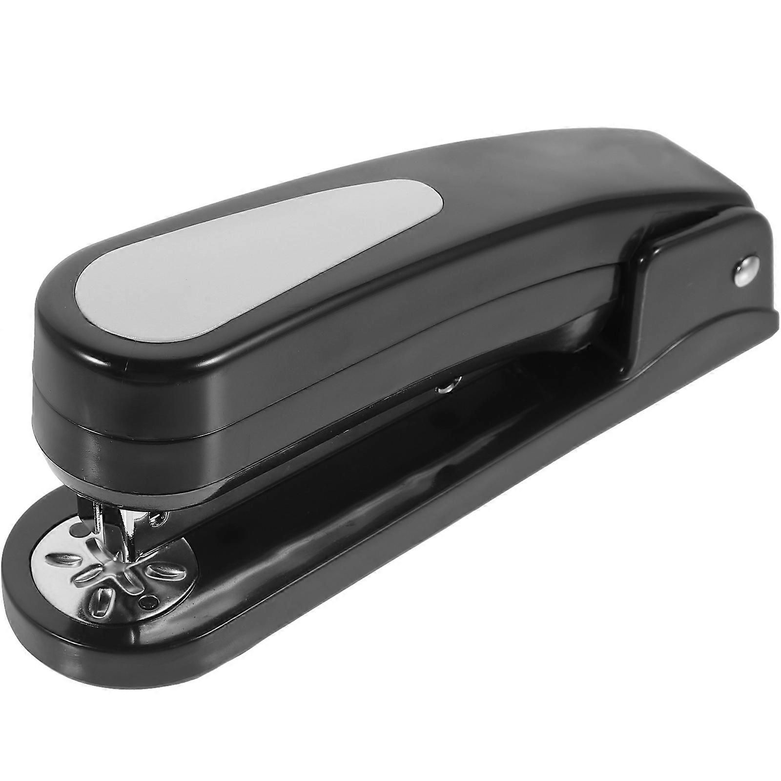 Swivel Stapler Modern Desk Stapler With Quick Stapling For Paper Documents Simple Design Black Plastic 1Pack