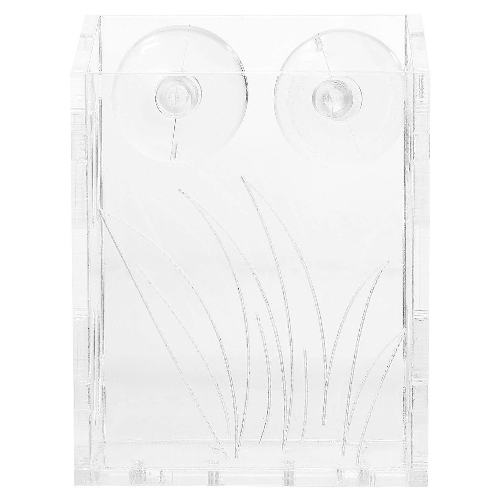 Aquarium Planter Cup for Fish Tank Creative Acrylic Container Transparent Reusable with Suction Cup Design