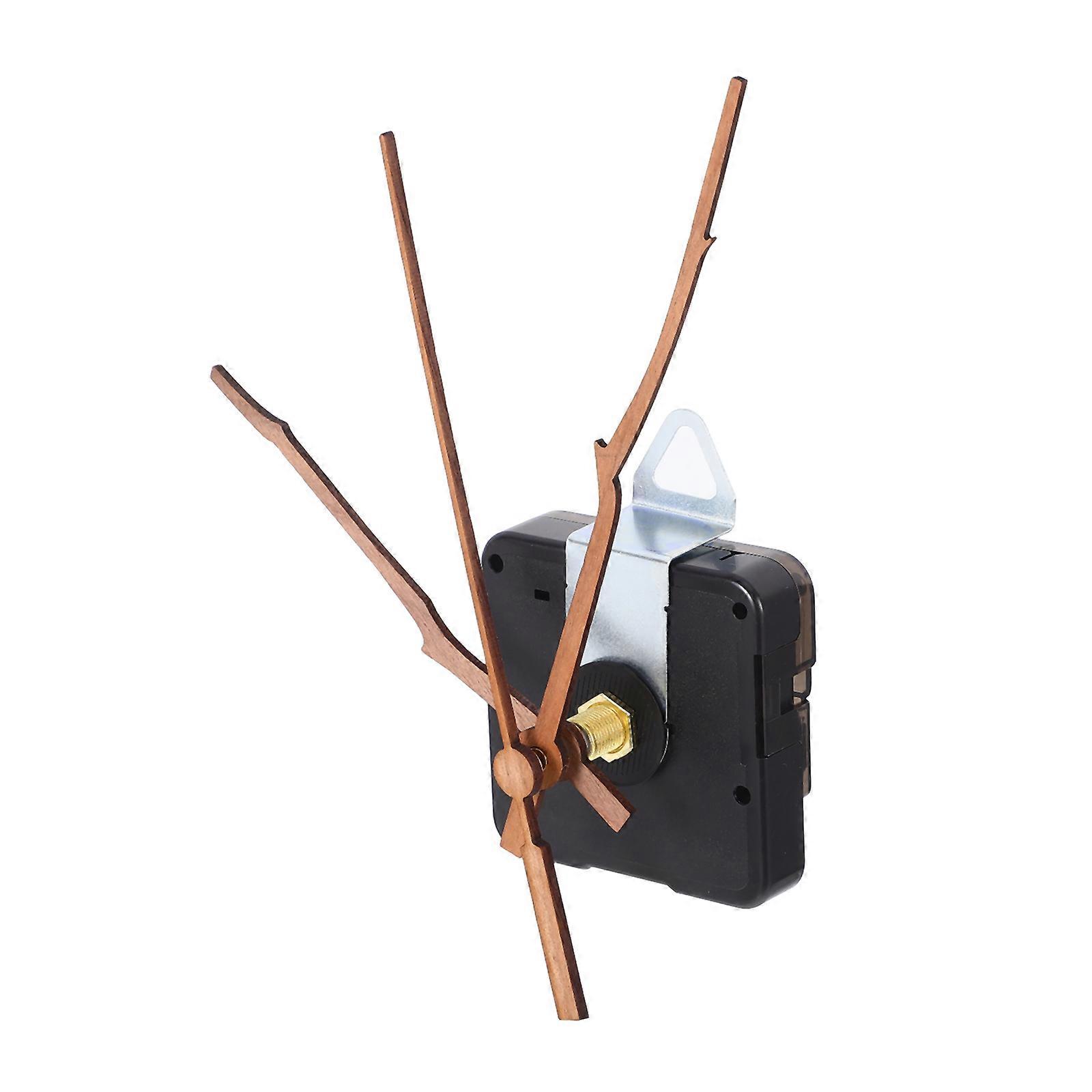 Diy Silent Clock Movement Kit with Long Shaft Walnut Wood Hands Quartz Mechanism Replacement for Pendulum Clocks Sturdy Quiet Decorative