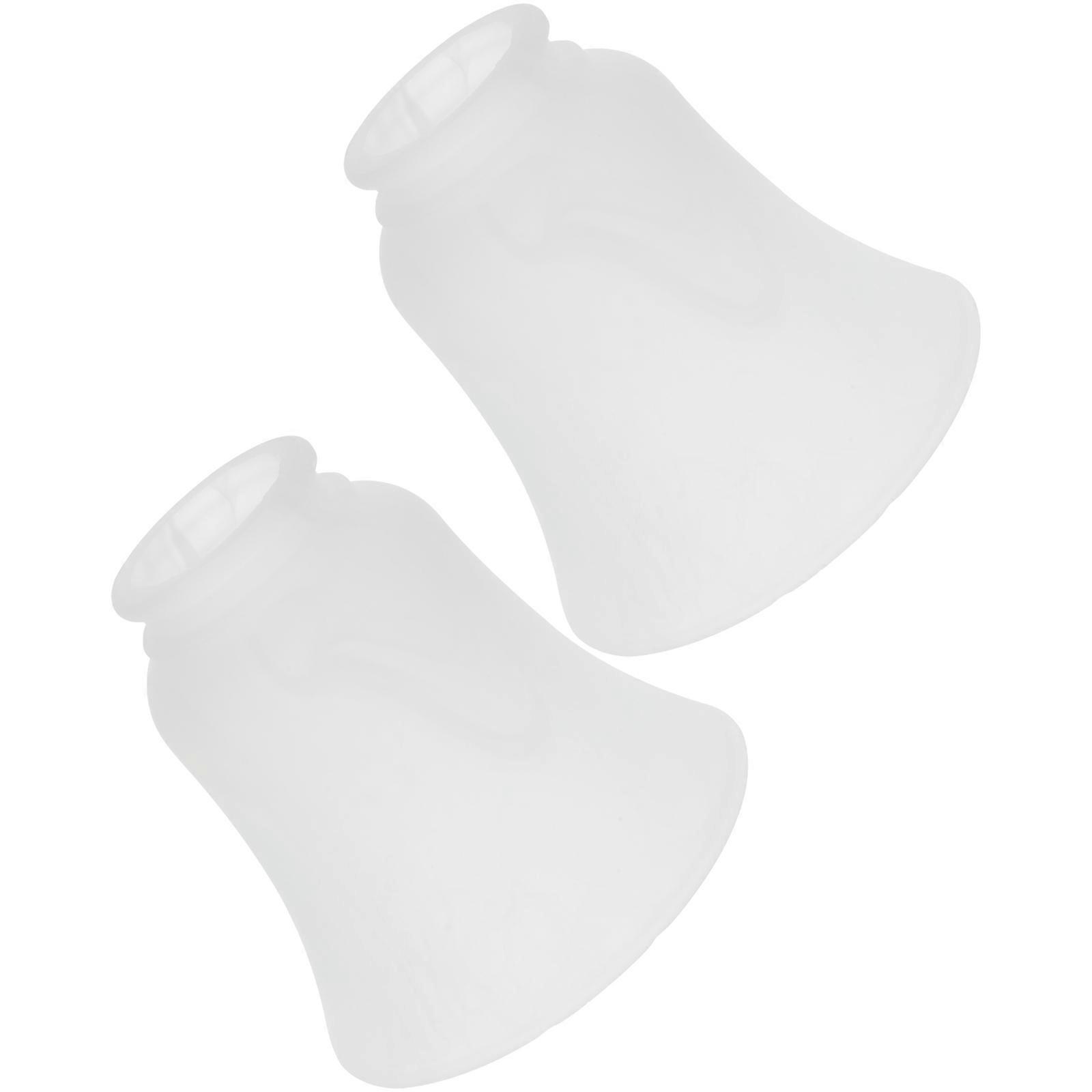 White Glass Lampshade for Decor Practical Stylish Design Fits Ceiling Wall Lamp 2 Pieces