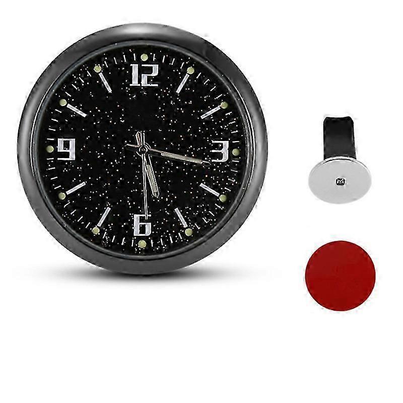 Black Car Clock Analog Alarm Clock Round Display Car RV Truck Interior Dash Mount electronic Quartz Clocks Car gadgets