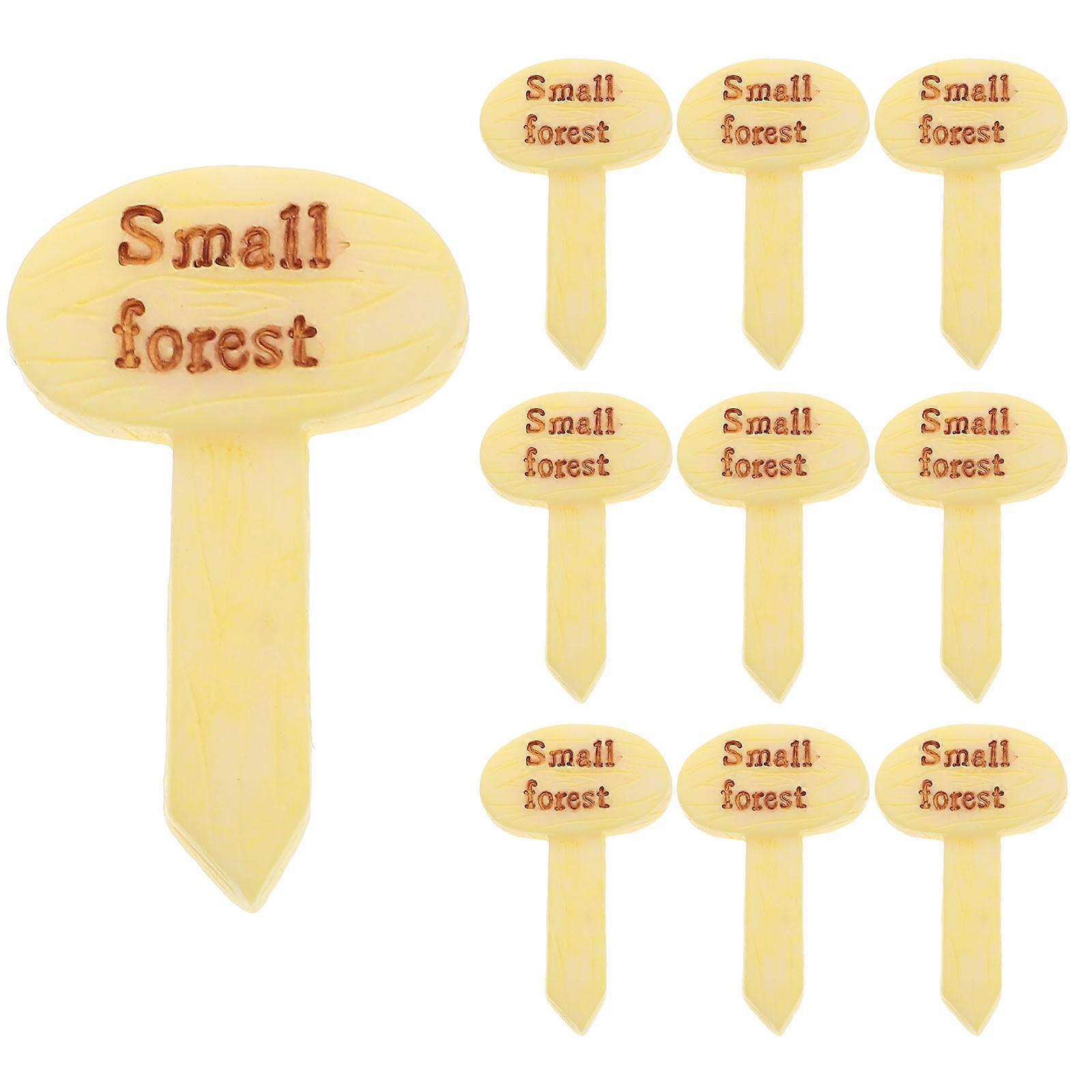 Miniature Guidepost Decor Simulation Artware DIY Decoration 4.20X2.50X0.50CM 10Pack