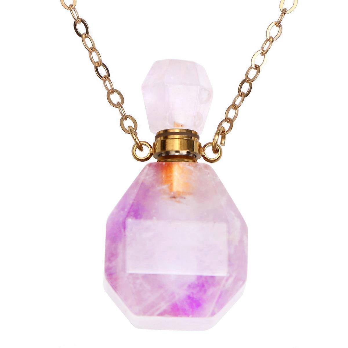 حاوية عطر زجاجة كريستال زجاجة صغيرة قلادة زجاجة مجوهرات أرجواني مثالية للحزب 1Pack