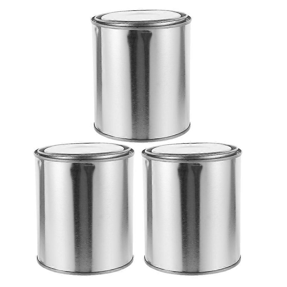 3pcs Metal Sealing Paint Cans With Lids Compact Empty Paint Pots For Sampling And Storage For Professional And Personal Use