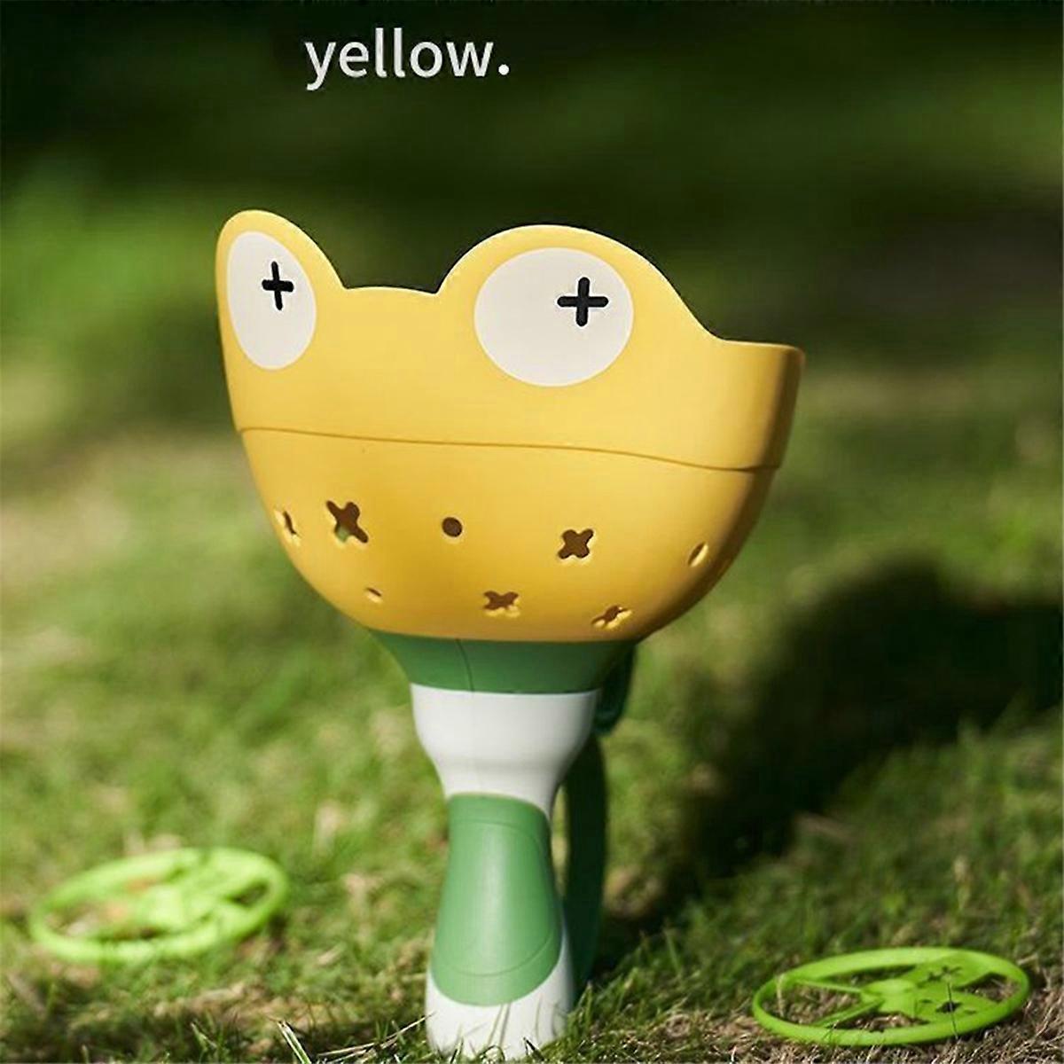 Yellow launcher set, outdoor spring game, safe and fun yard toy