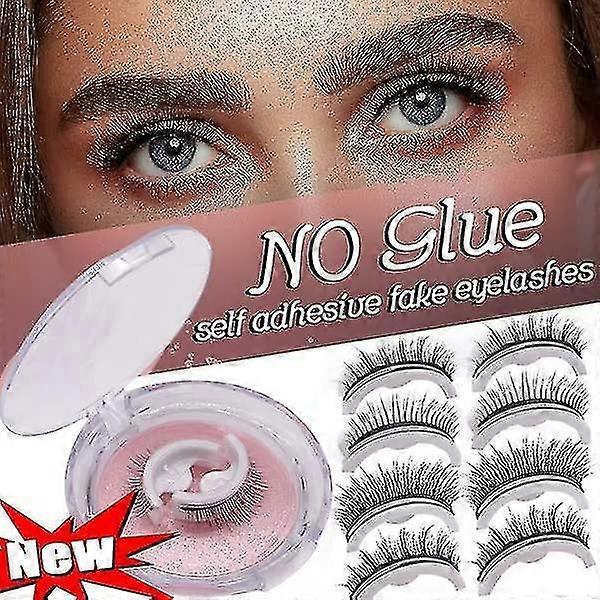 Reusable Self-Adhesive False Eyelashes Natural Reversible