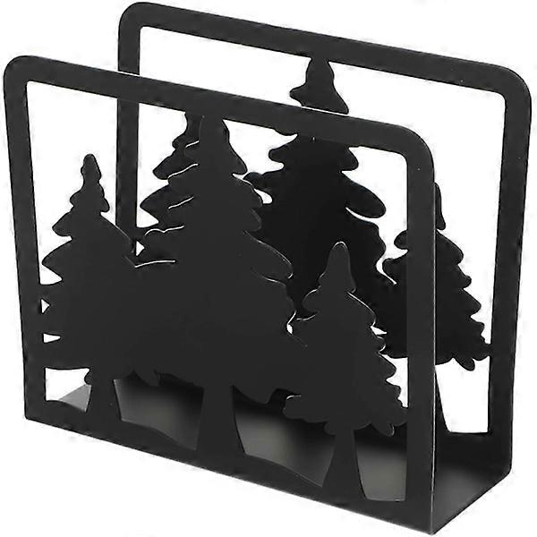 Metal Napkin Holder, Pine Pattern, Freestanding Design for Table