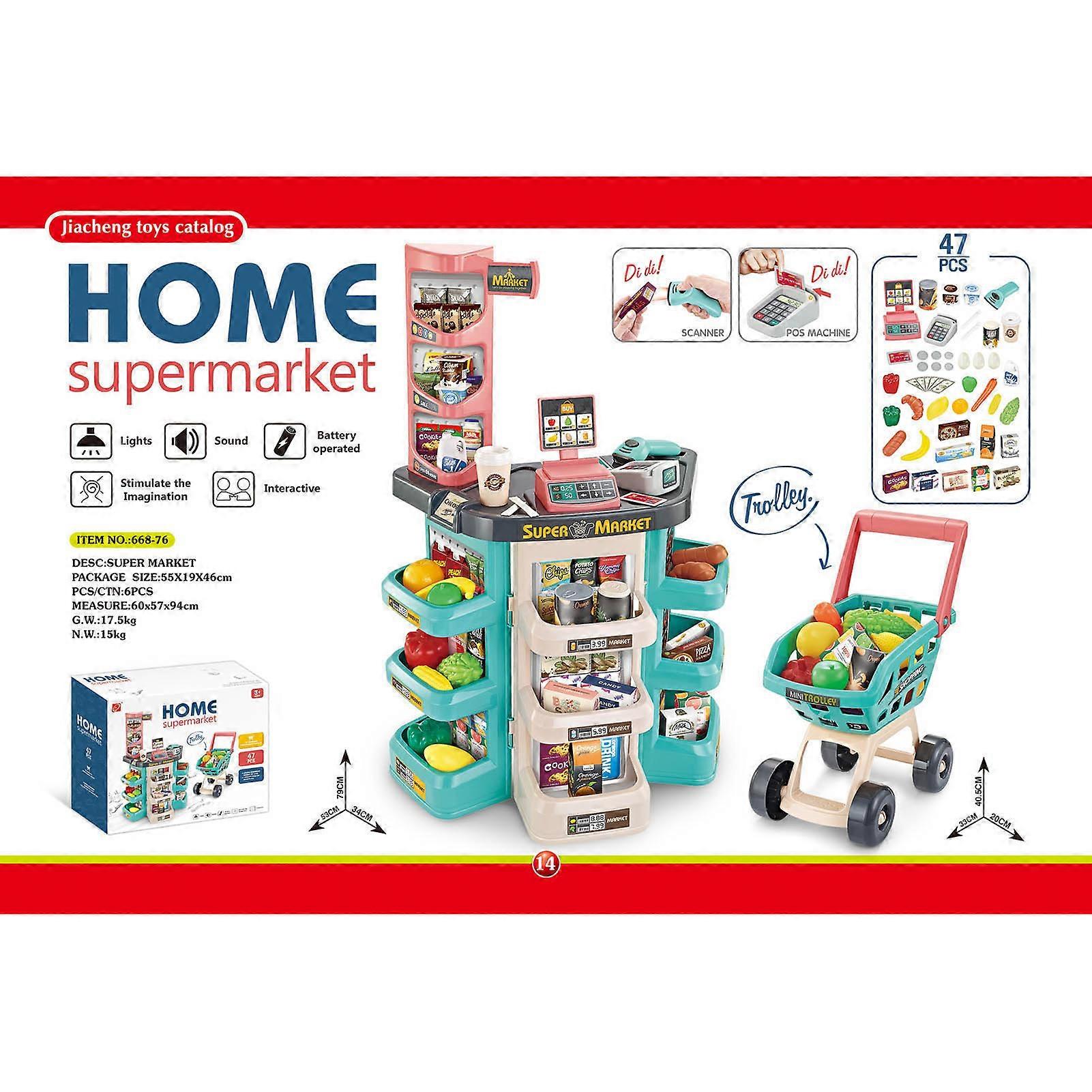 Simulation Supermarket Toys Puzzle Educational Checkout Counter Play House Toys for Kids Toddlers Supermarket Toys