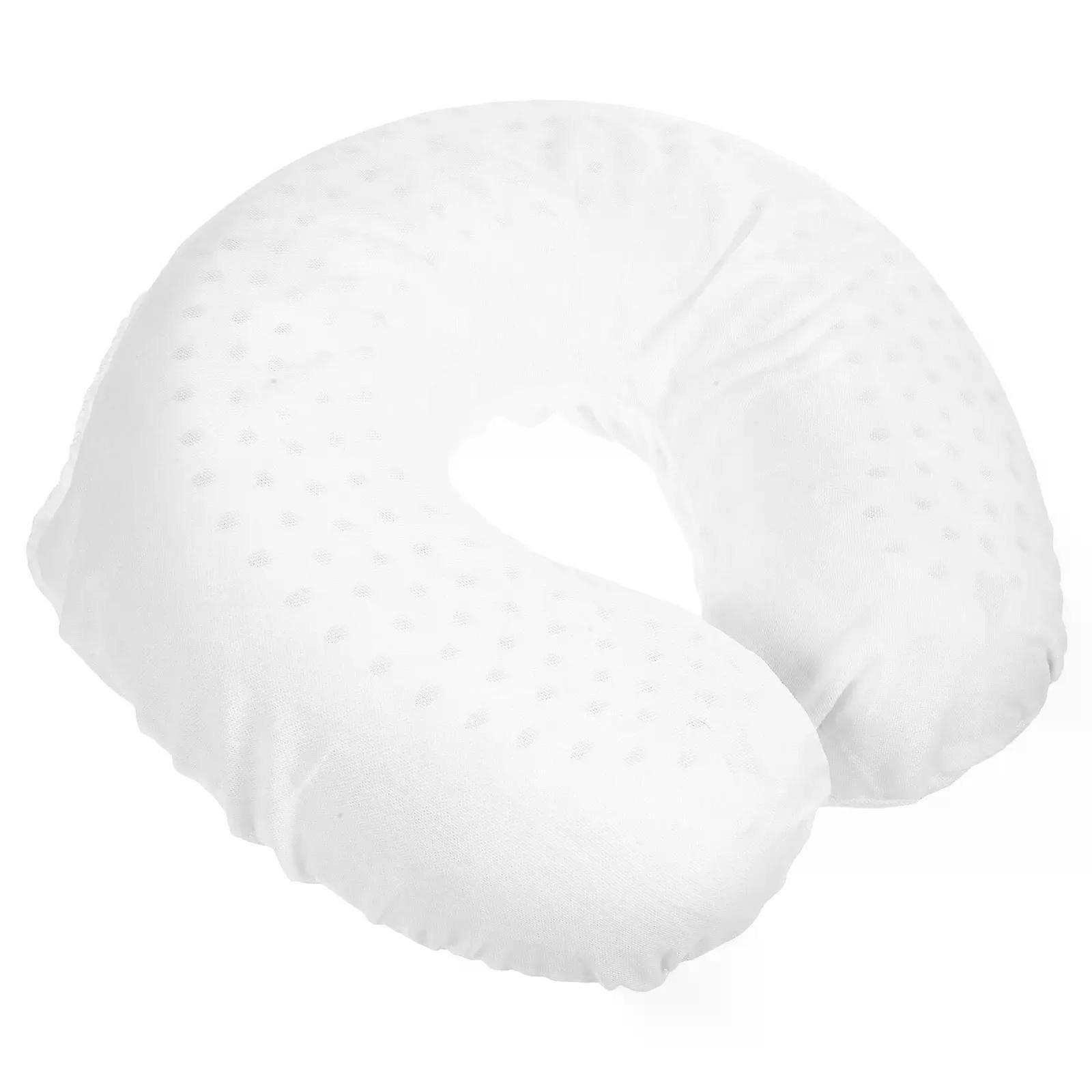 U Shaped Latex Pillow White Neck Support Cervical Travel Pillow Core Lightweight ComSuitable fortable Home Office Car Use
